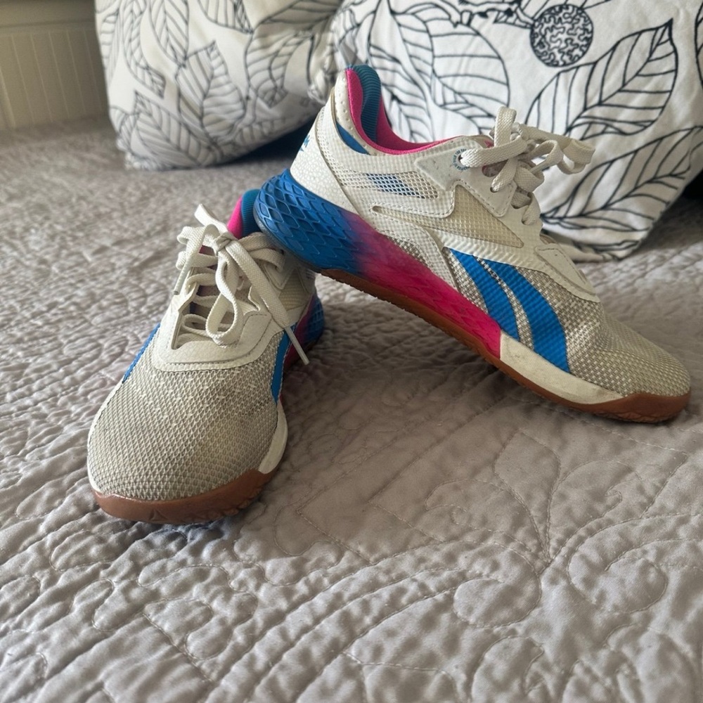 Reebok Beige and Pink Sneakers